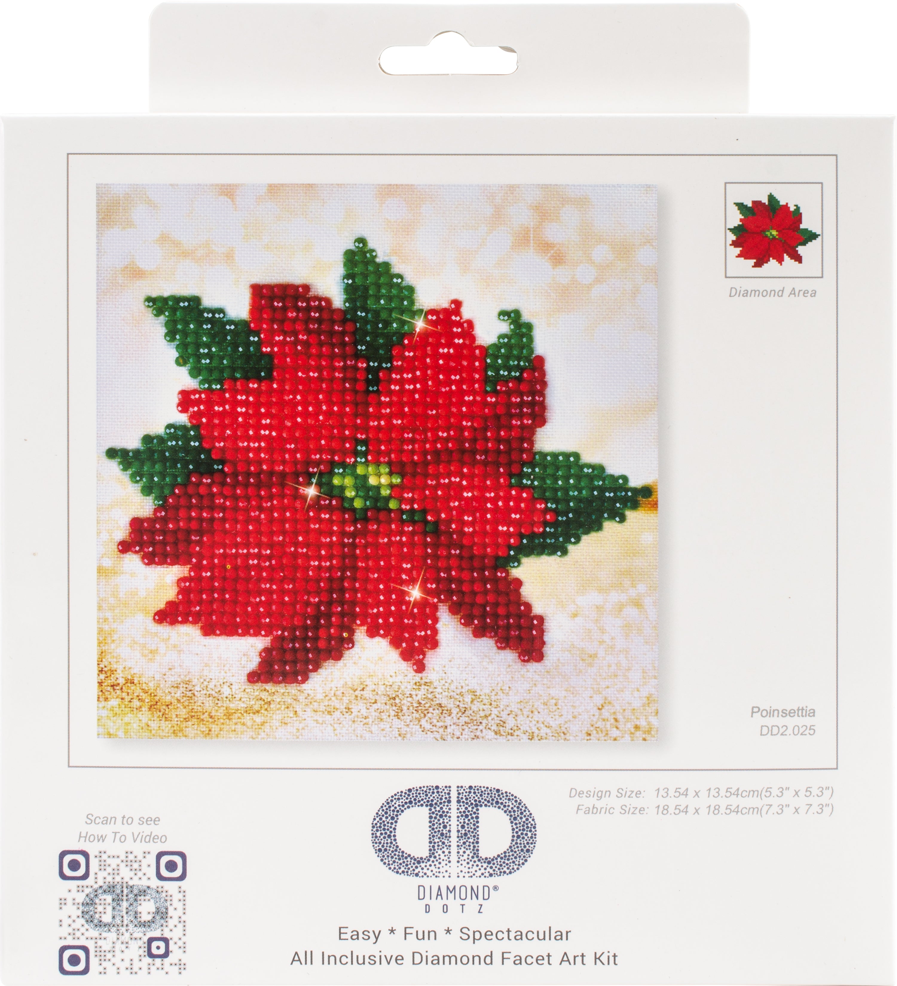 Diamond Dotz Diamond Embroidery Facet Art Kit 8"X8" Poinsettia