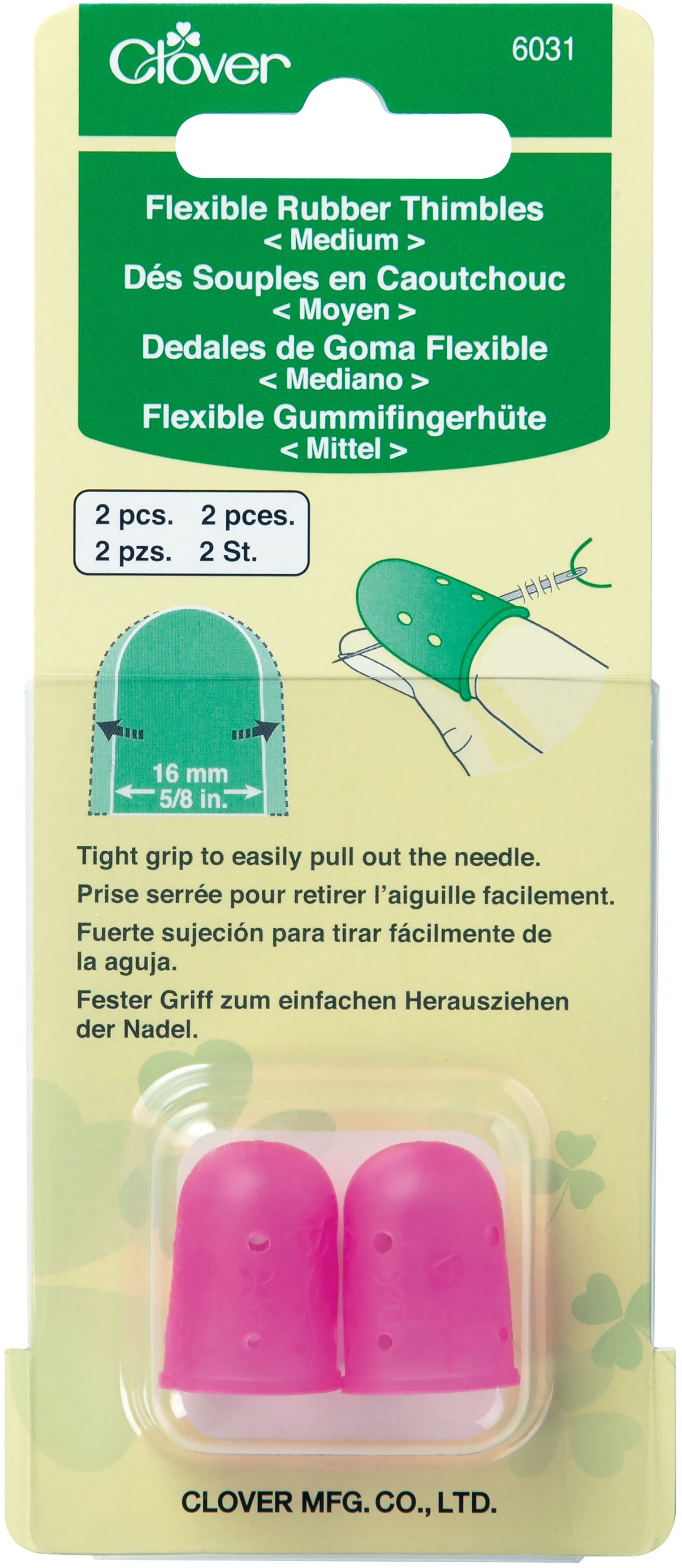Clover Flexible Rubber Thimble Medium