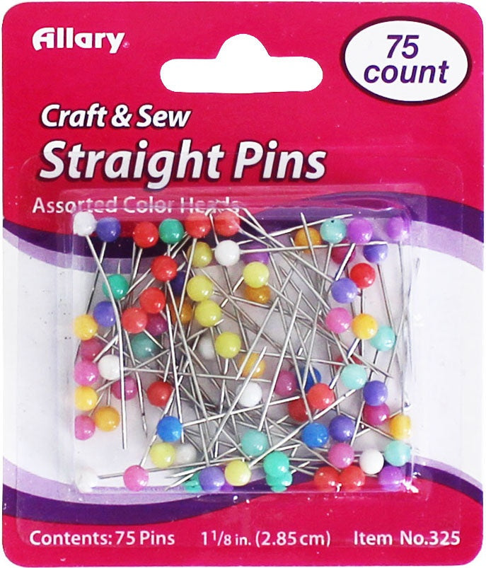 Allary Straight Pins 75/Pkg Size 17