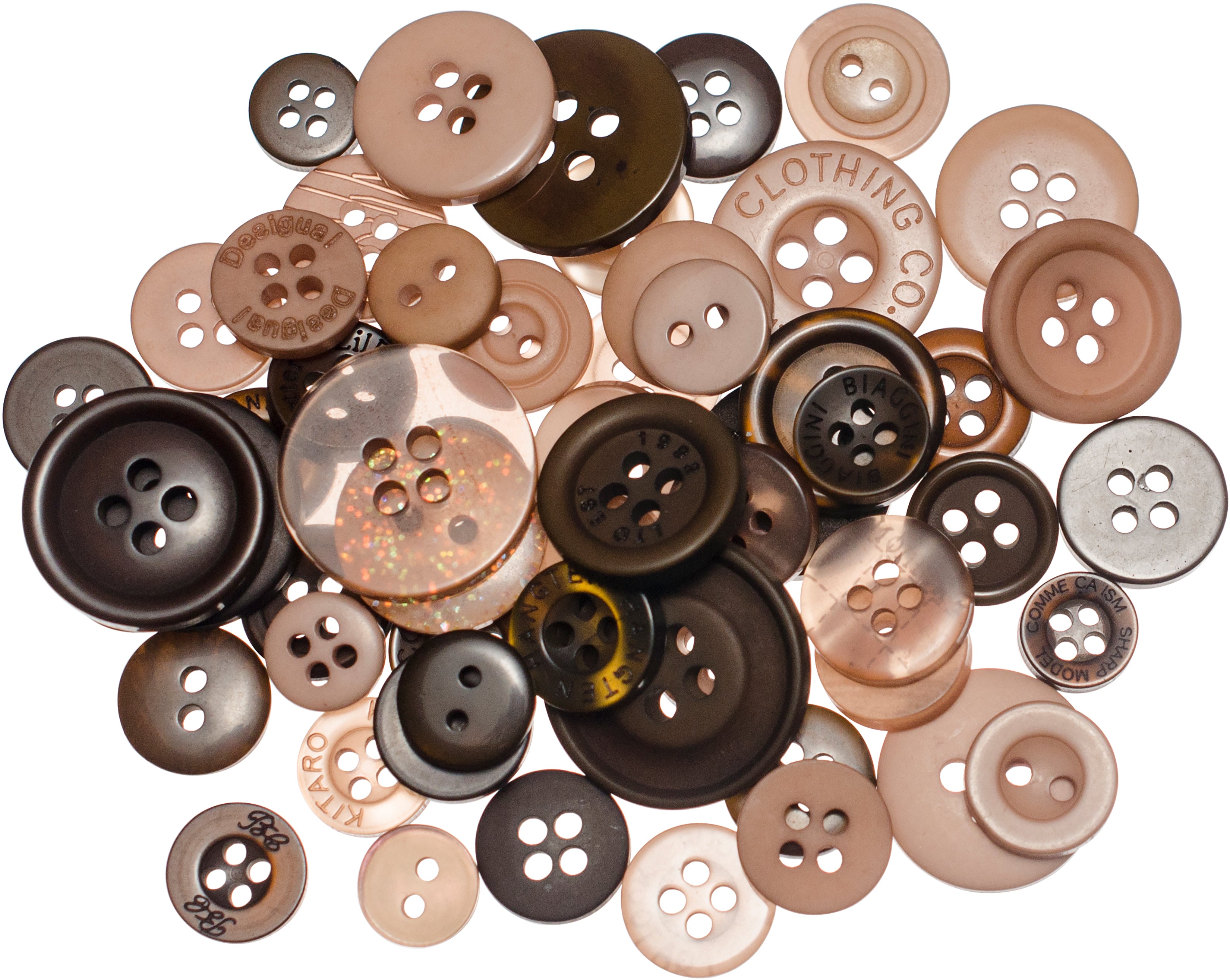 Buttons Galore Button Mason Jars Warm Cocoa