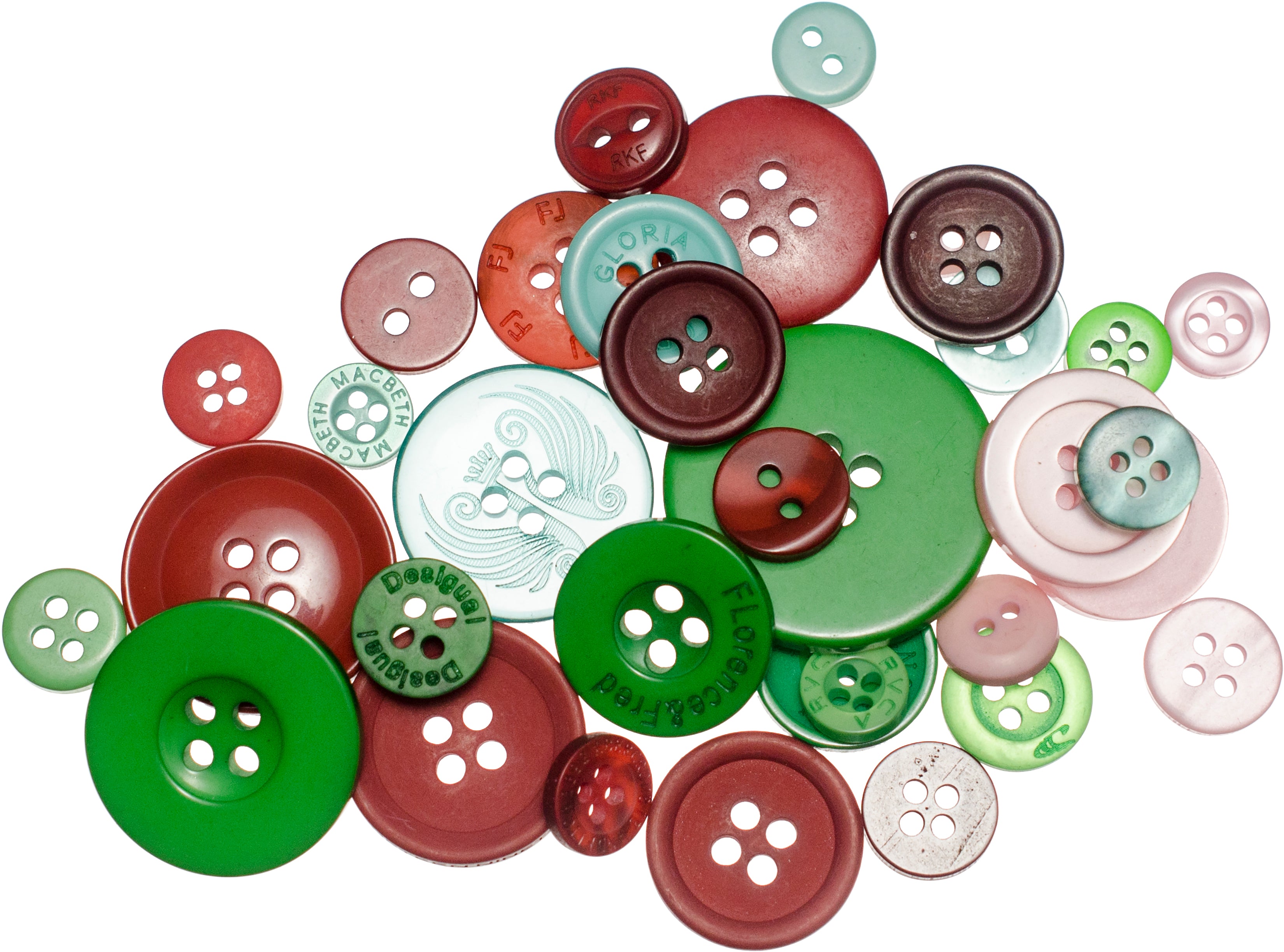 Buttons Galore Button Mason Jars Retro Christmas