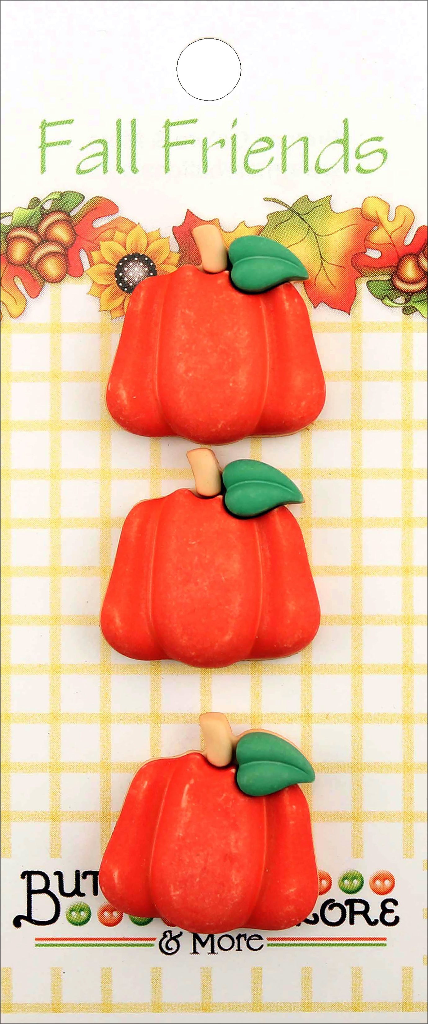 Buttons Galore Fall Buttons 3/Pkg Pumpkins