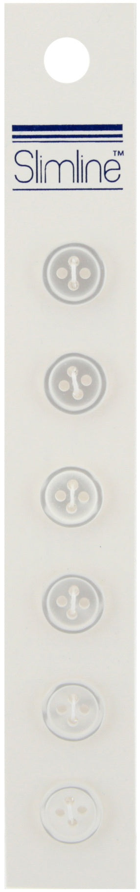 Slimline Buttons  Pearl 2-Hole 9/16" 6/Pkg