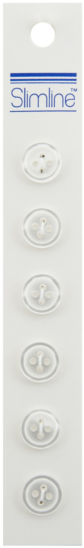 Slimline Buttons  Pearl 4-Hole 7/16" 6/Pkg