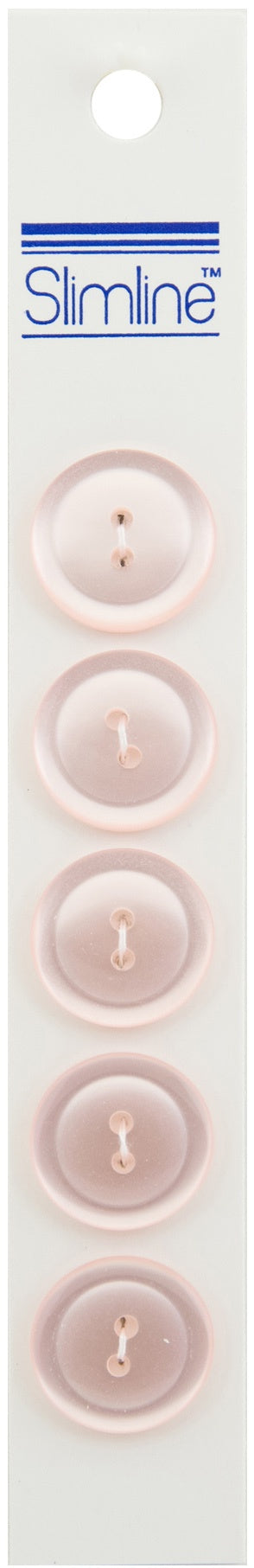 Slimline Buttons  Light Pink 2-Hole 3/4" 5/Pkg