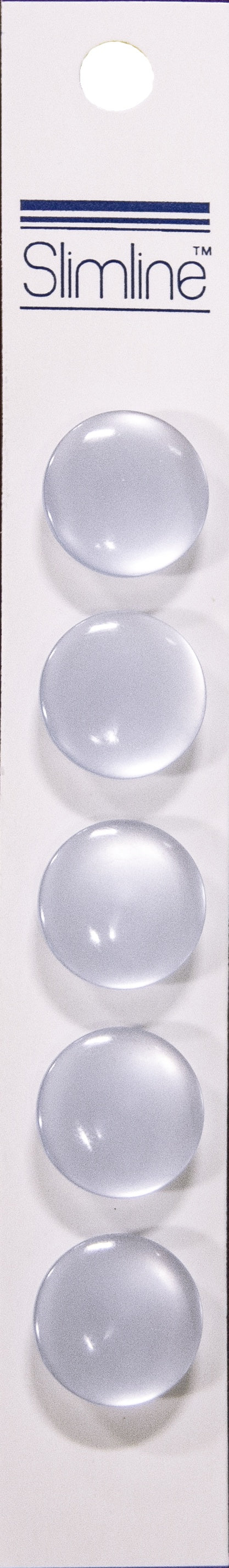 Slimline Buttons  Light Blue Shank 5/8" 5/Pkg