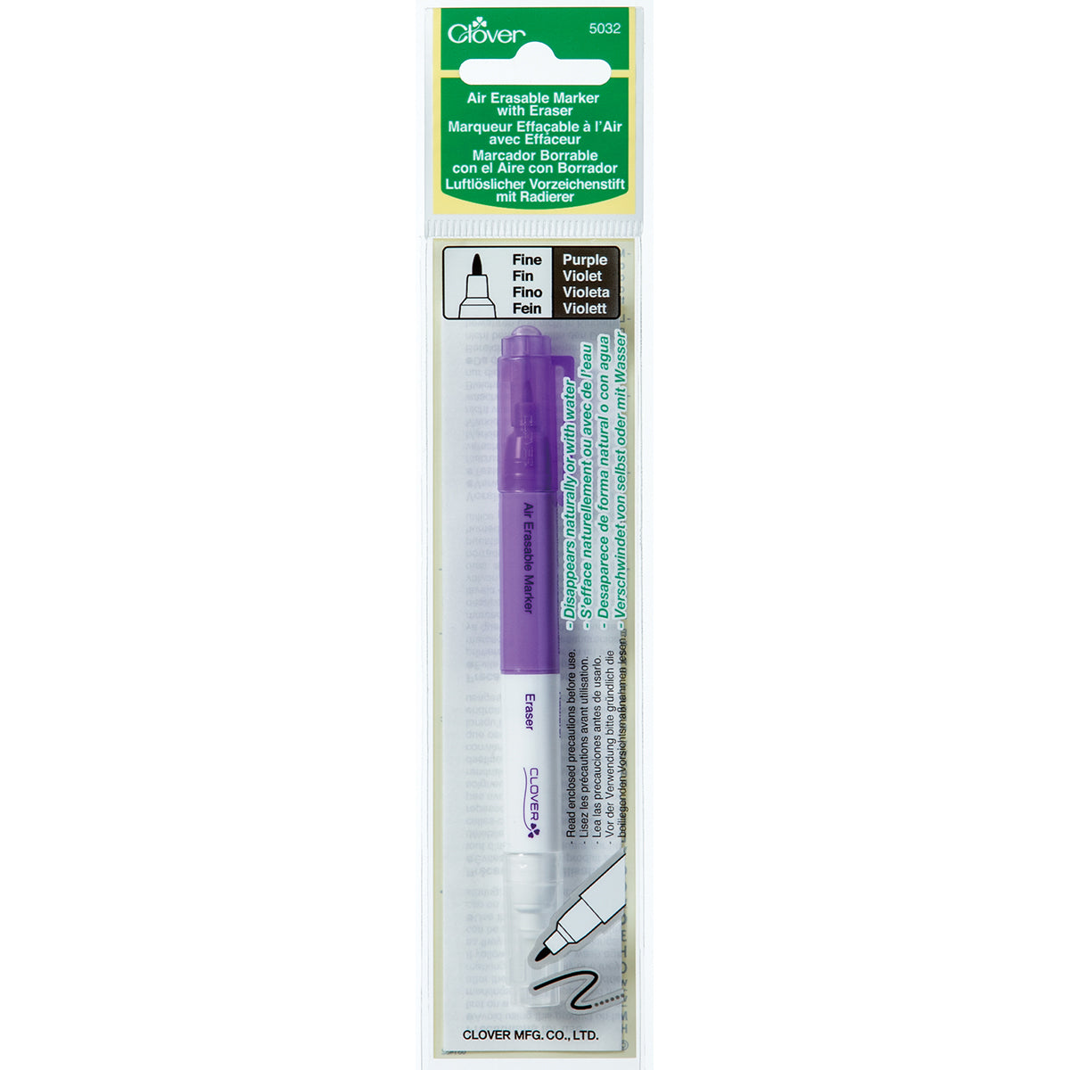 Air-Erasable Marker W/Eraser Purple