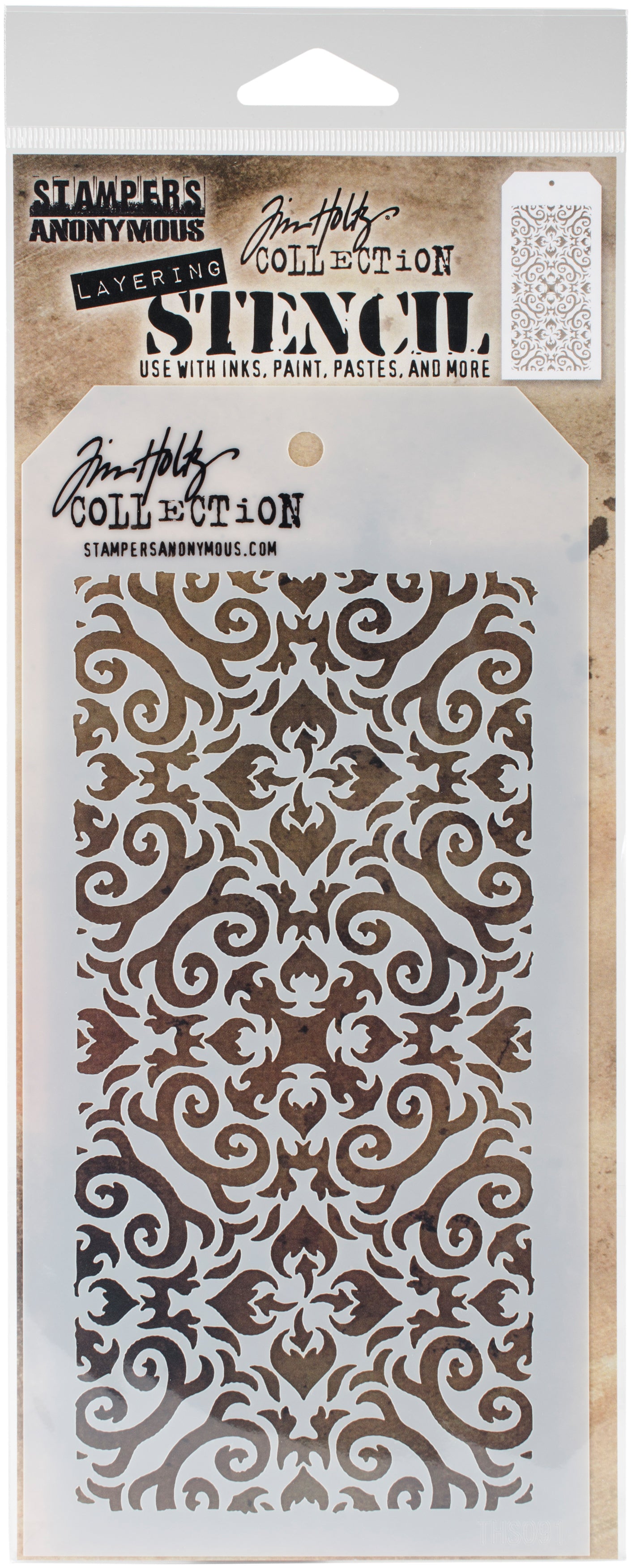 Tim Holtz Layered Stencil 4.125"X8.5" Flames