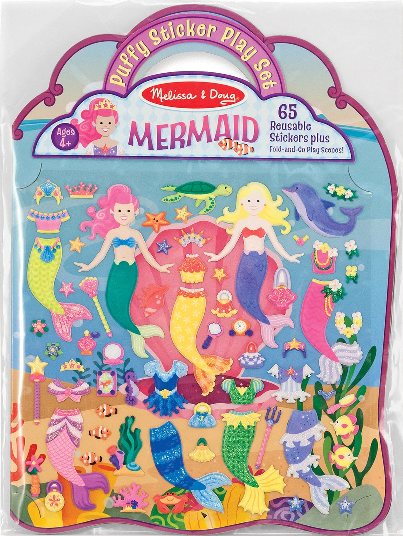 Puffy Sticker Play Set Mermaid 65 Stickers