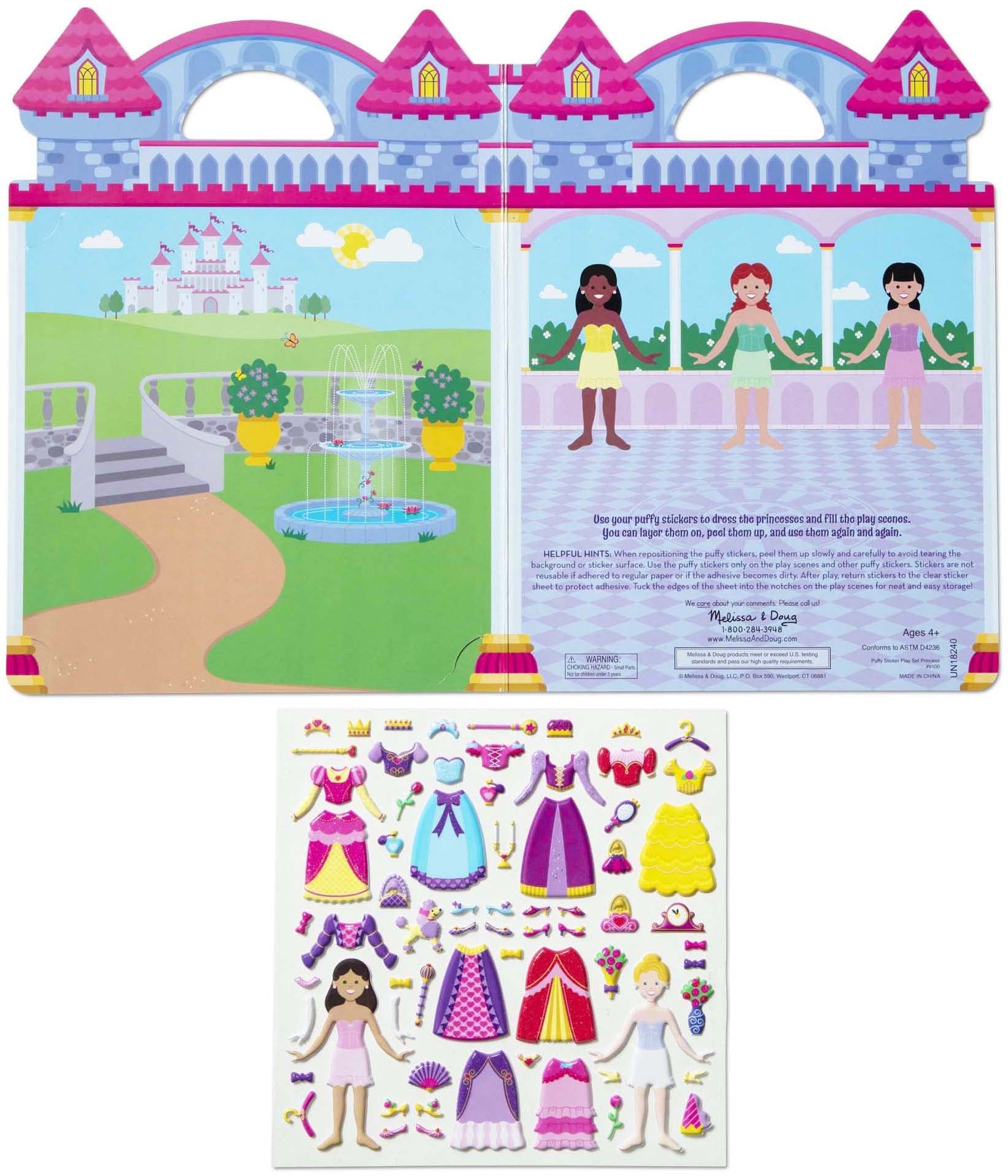 Puffy Sticker Play Set Princess 67 Stickers