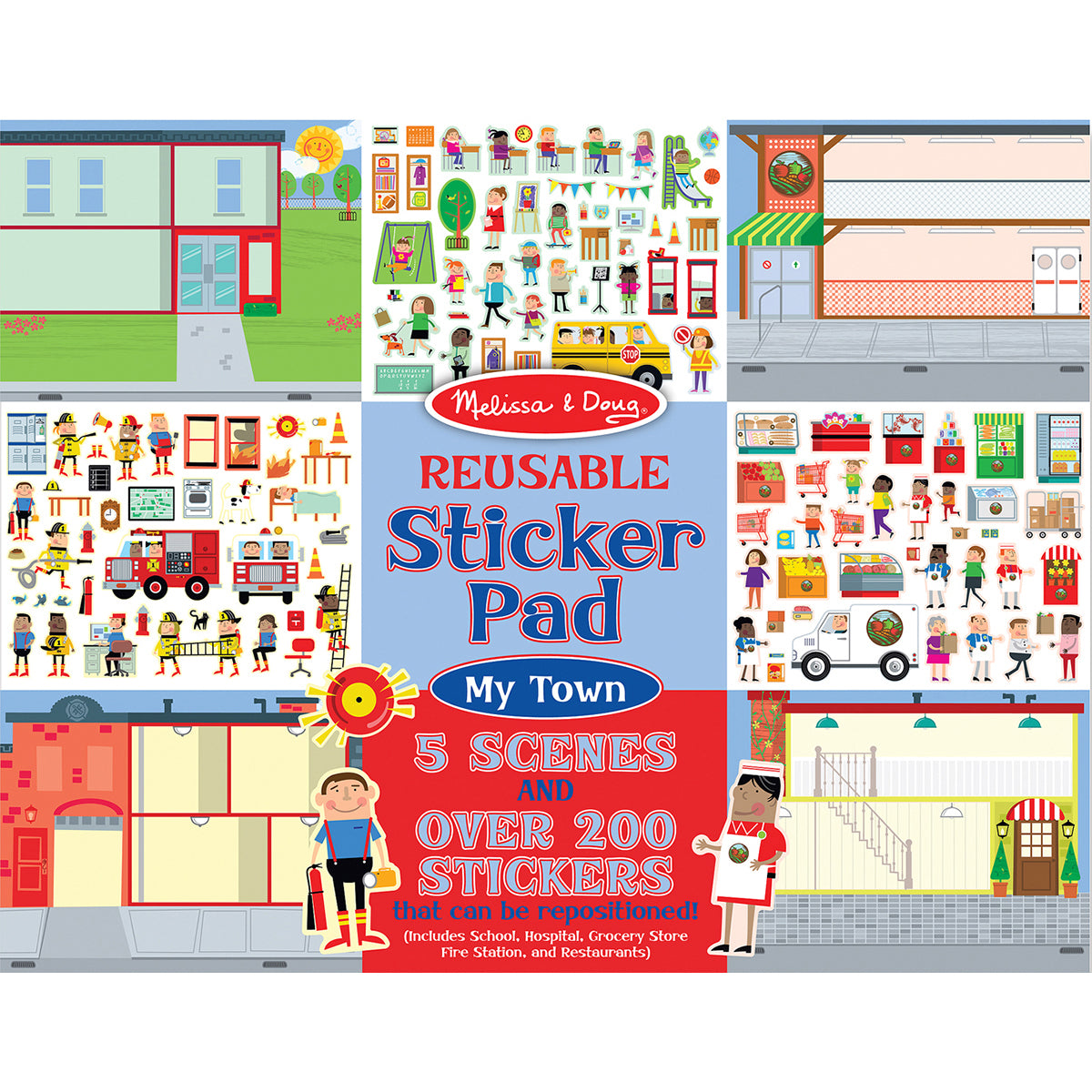 Reusable Sticker Pad My Town