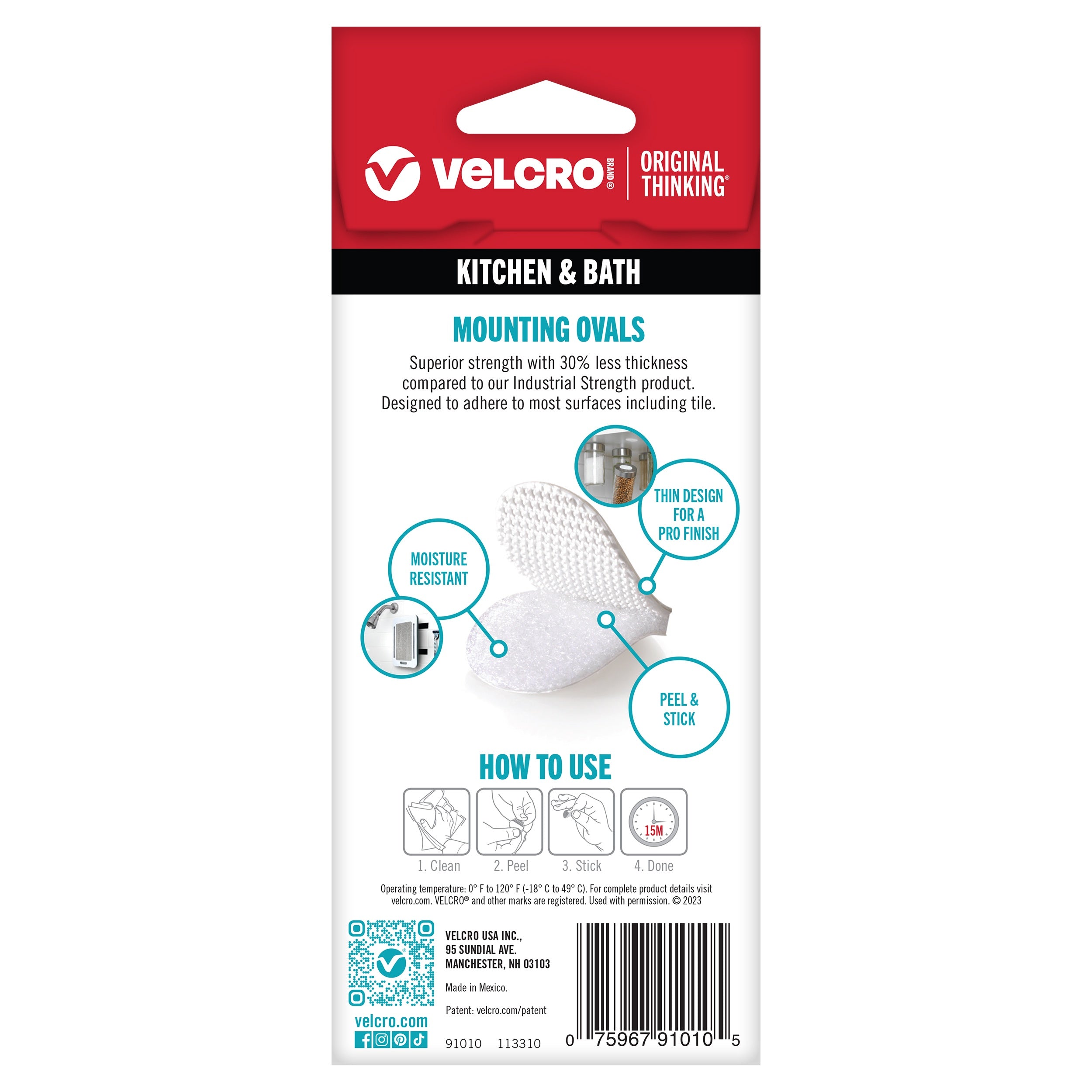 VELCRO(R) Brand Industrial Strength Coins 1"X3/4" 10/Pkg White