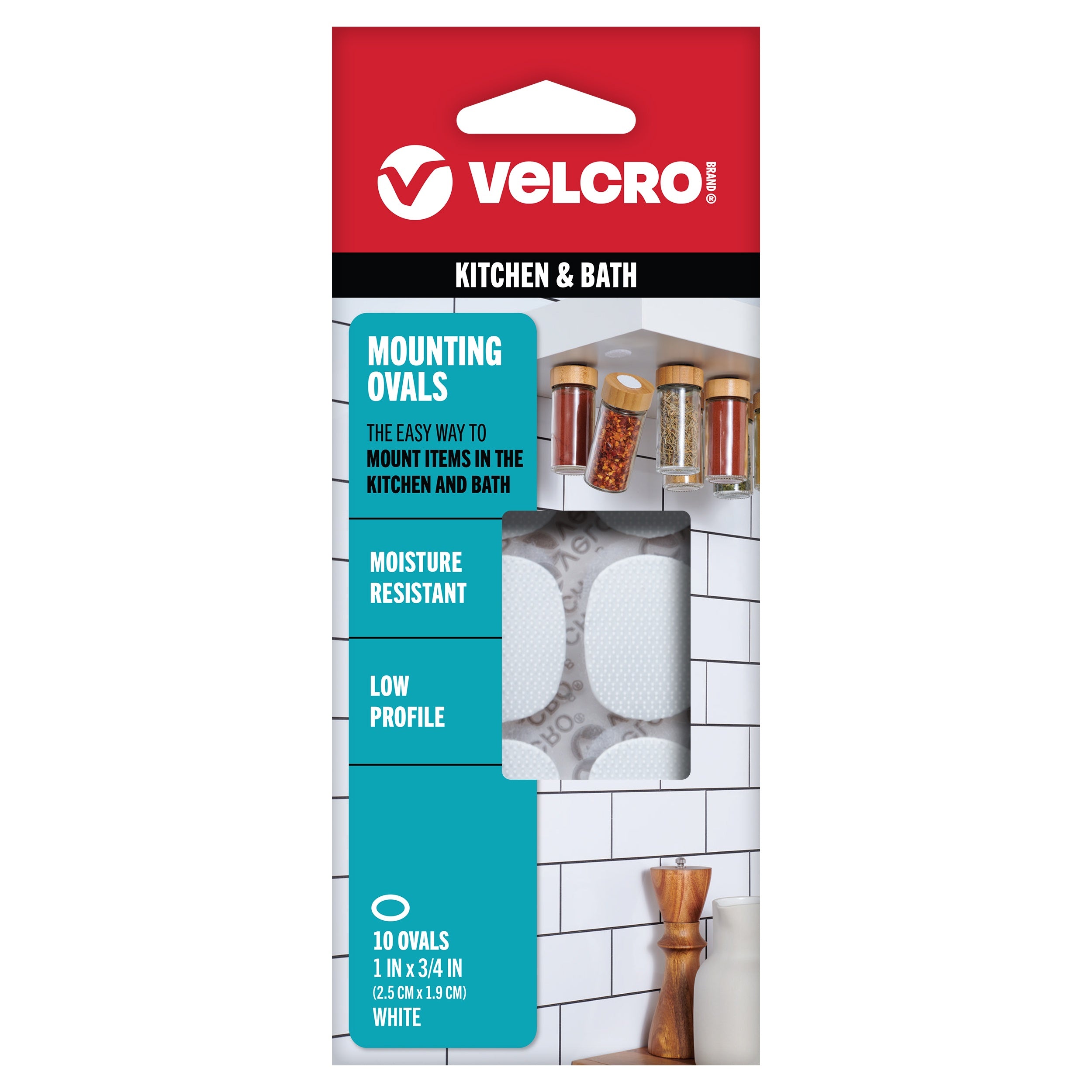 VELCRO(R) Brand Industrial Strength Coins 1"X3/4" 10/Pkg White