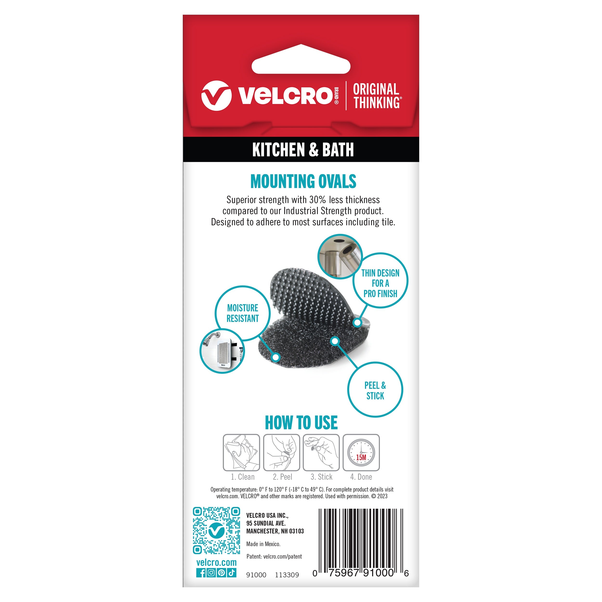 VELCRO(R) Brand Industrial Strength Coins 1"X3/4" 10/Pkg Black 
