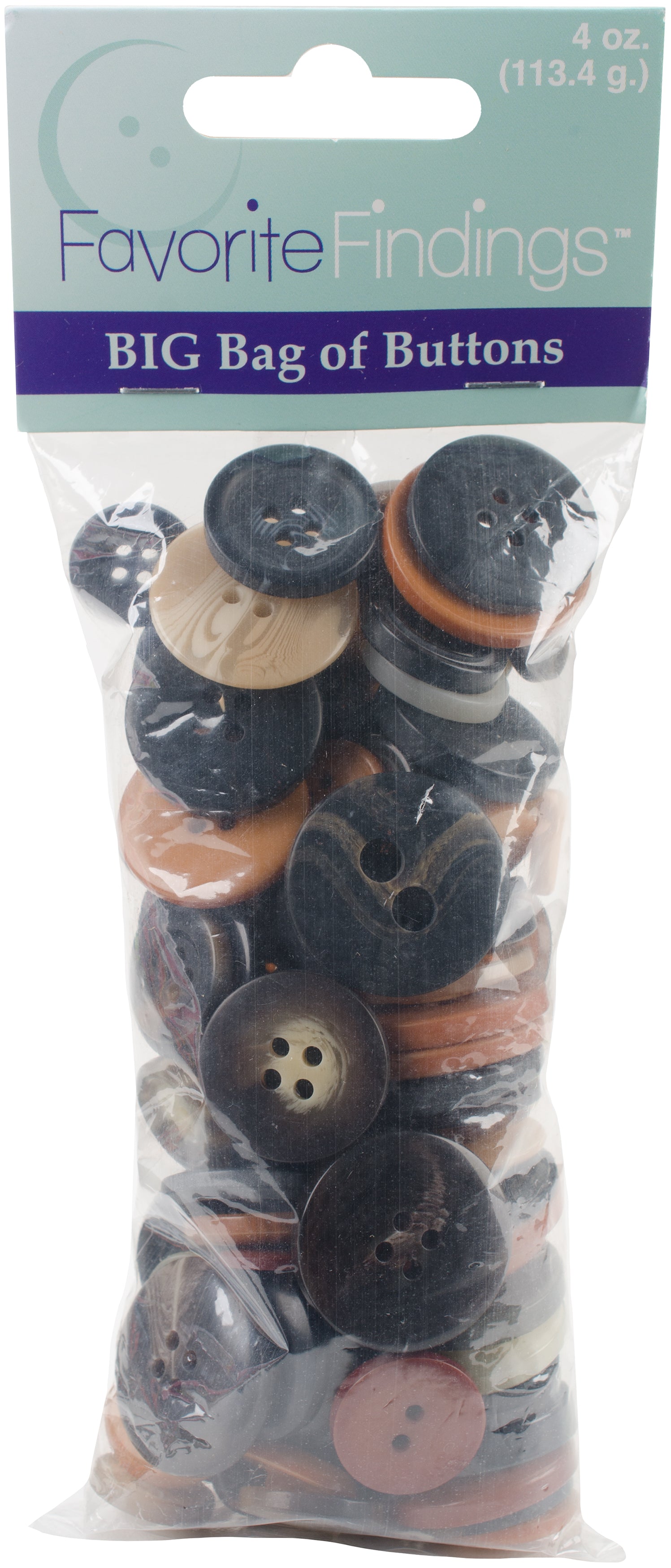 Favorite Findings Big Bag Of Buttons Natural 4oz