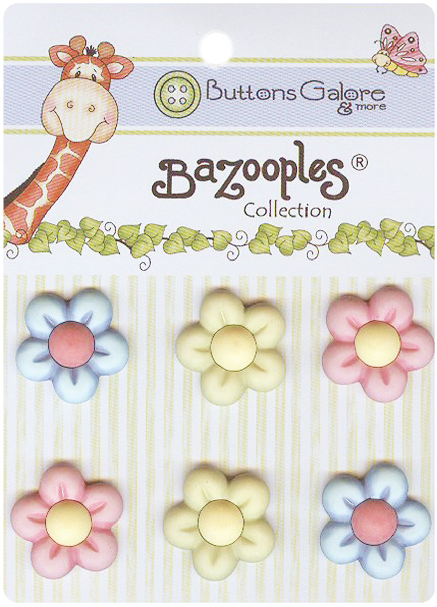 BaZooples Buttons Multi Flowers