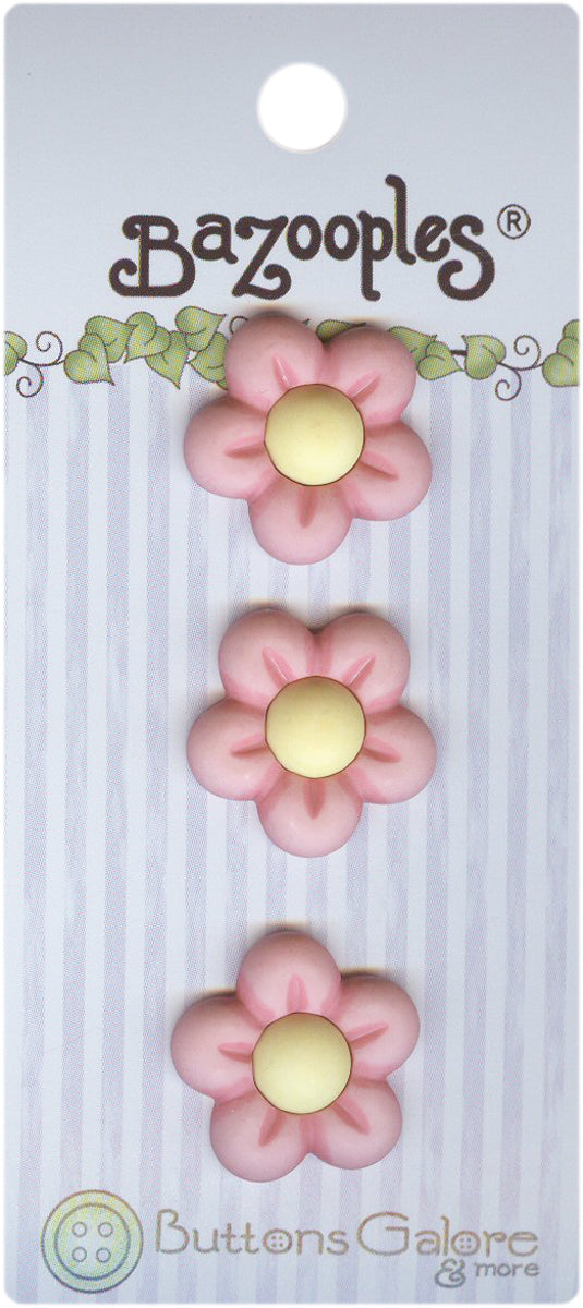 BaZooples Buttons Pink Flowers