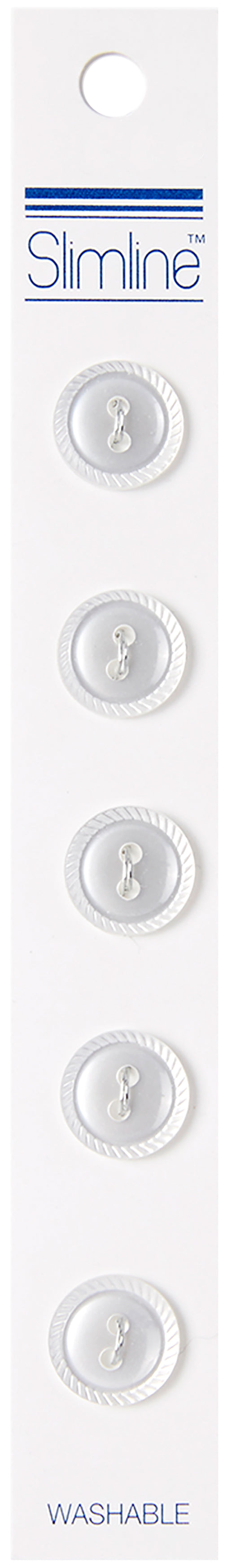 Slimline Buttons Series 1 Pearl 2-Hole 1/2" 5/Pkg