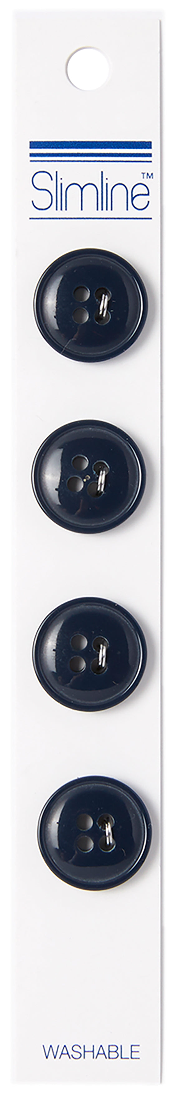Slimline Buttons Series 1 Navy 4-Hole 5/8" 4/Pkg