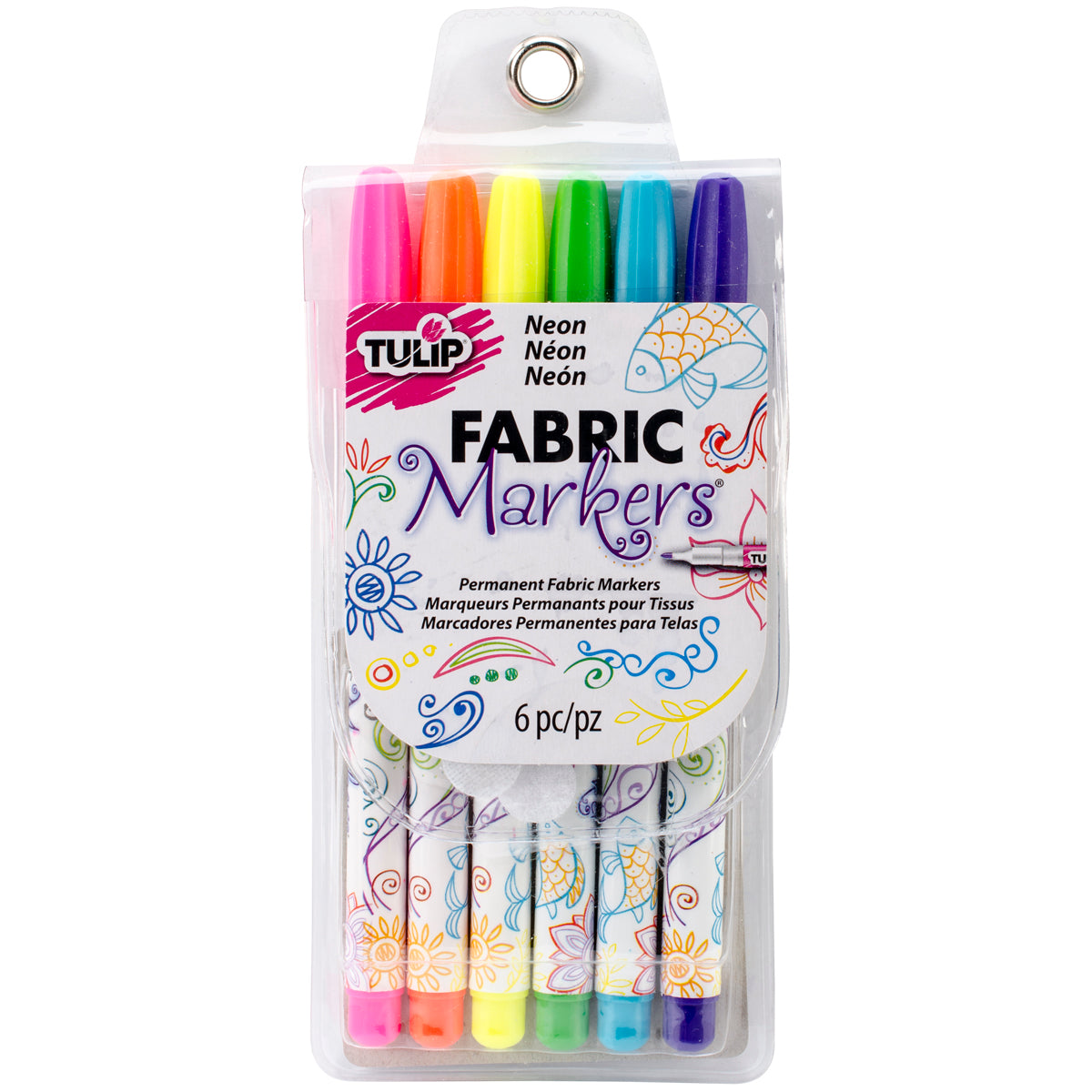 Tulip Writer Fabric Markers 6/Pkg Neon