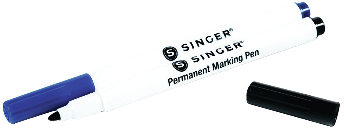 QuiltPro Permanent Fabric Marking Pens - Fine Black & Blue 2/Pkg