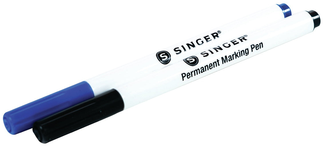 QuiltPro Permanent Fabric Marking Pens - Fine Black & Blue 2/Pkg