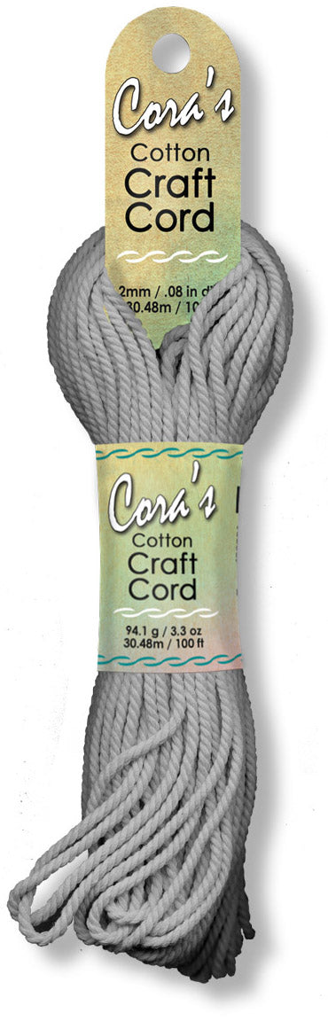 Cotton Craft Cord 2mmX100' Charcoal