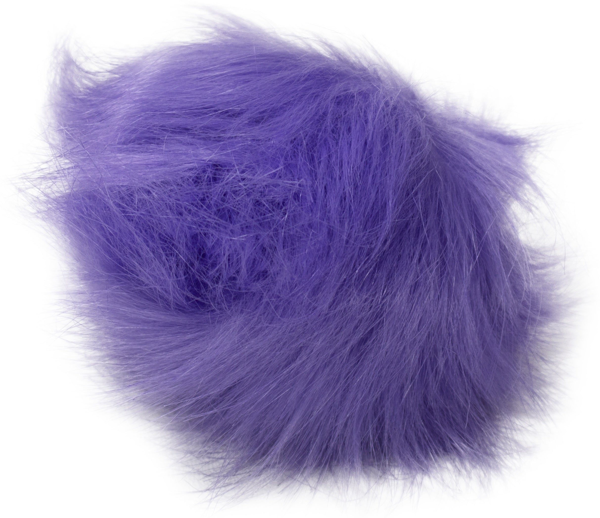 Faux Fur Pom With Loop Purple