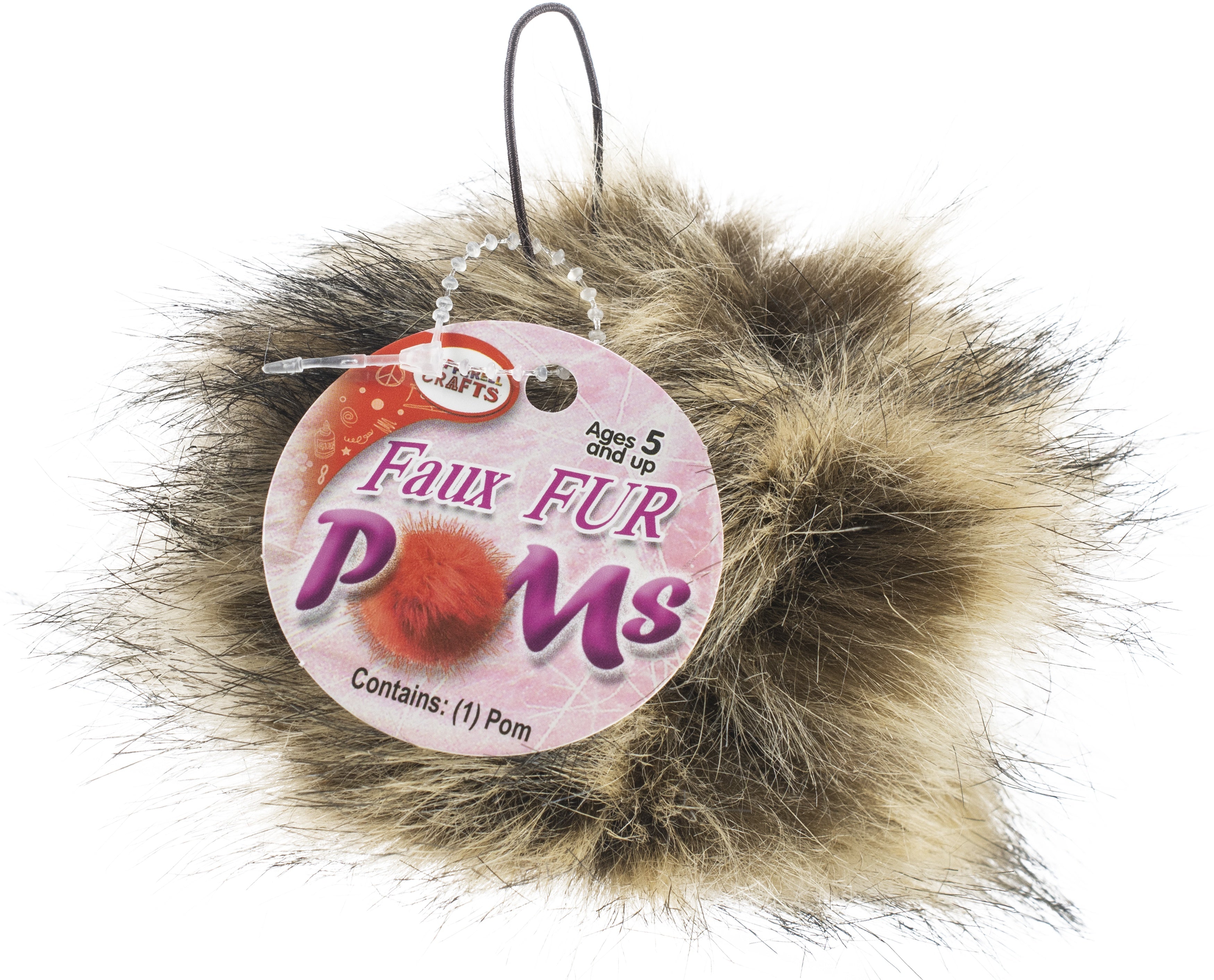 Faux Fur Pom With Loop Shepherd
