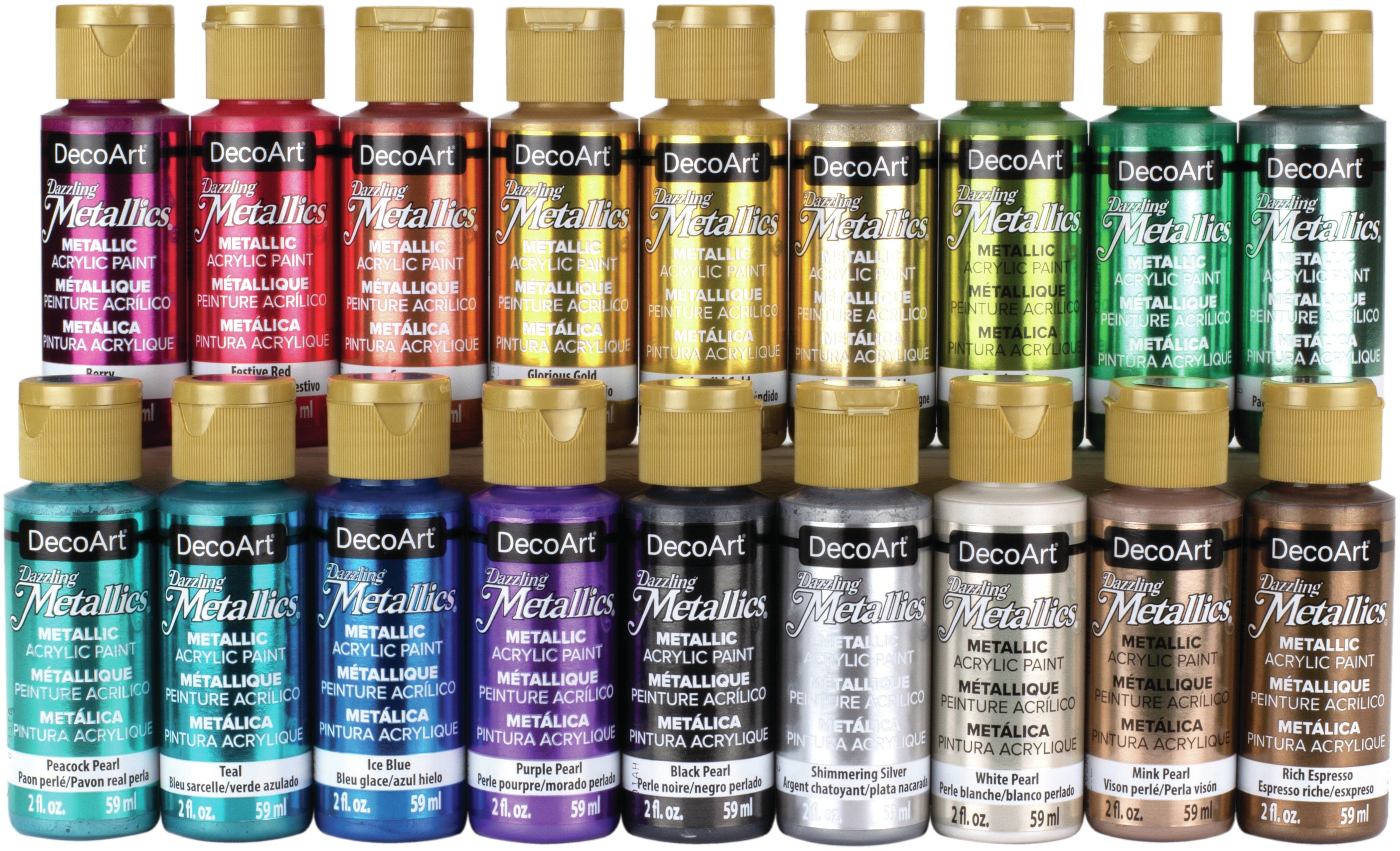 Americana Dazzling Metallics Sampler Set 18/Pkg Fan Favorites
