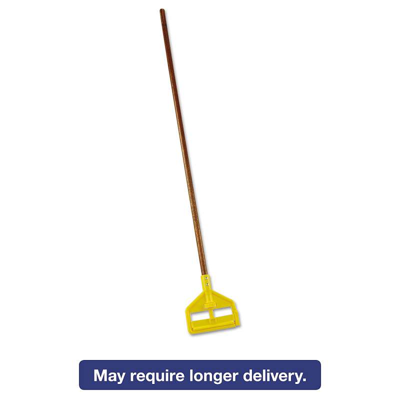 Rubbermaid® Commercial Invader Wood Side-Gate Wet-Mop Handle, 54", Natural/Yellow