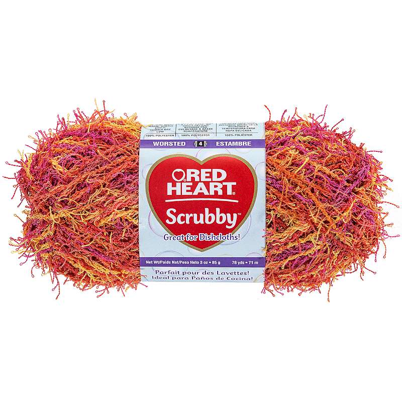 Red Heart Scrubby Yarn Zesty