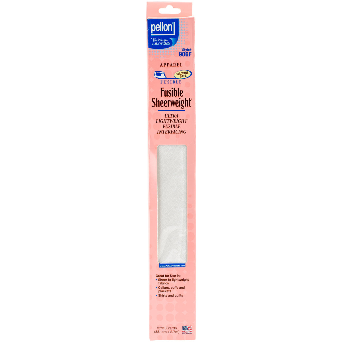 Fusible Sheerweight Interfacing White 15"X3yd