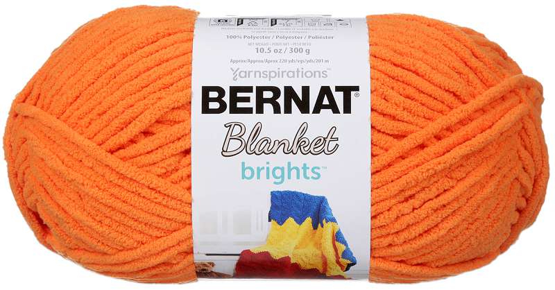 Bernat Blanket Brights Big Ball Yarn Carrot Orange