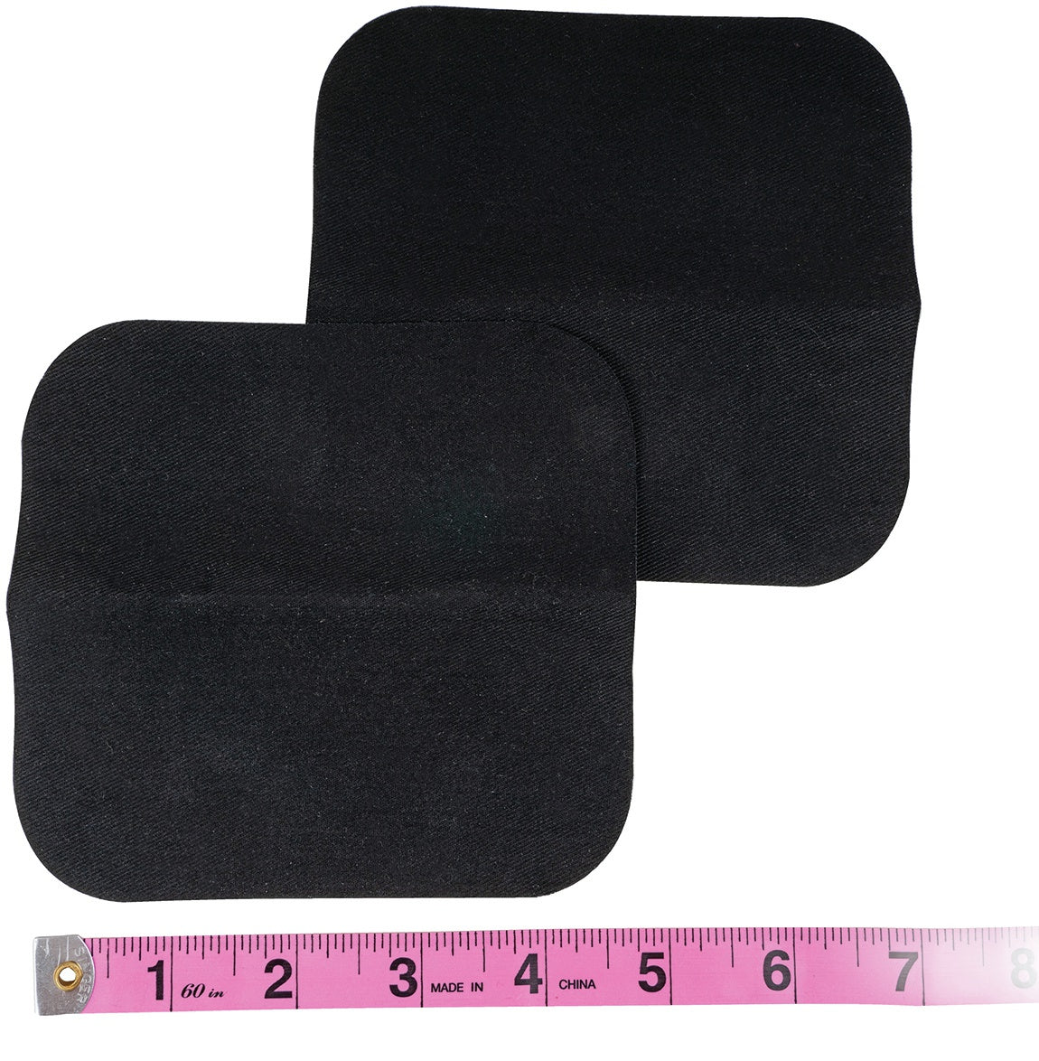 Iron-On Patches 5"X5" 2/Pkg Black