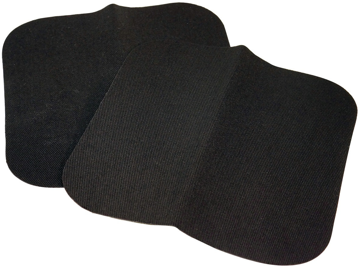 Iron-On Patches 5"X5" 2/Pkg Black