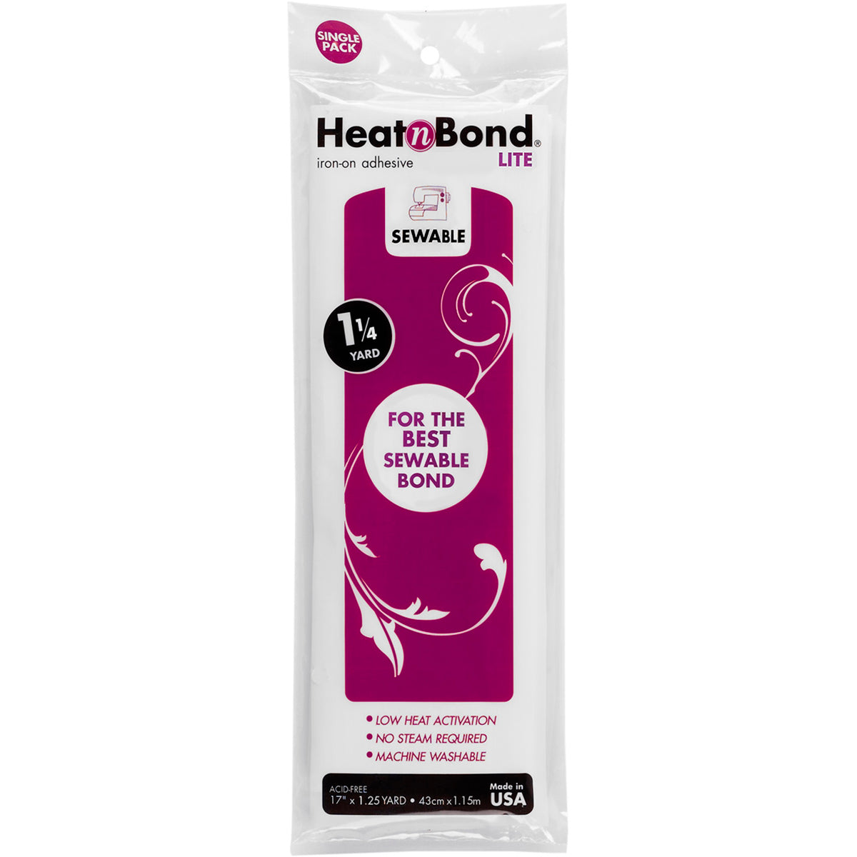 Heat'n Bond Lite Iron-on Adhesive 17"X45"   