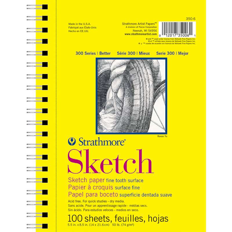 Strathmore Sketch Paper Pad 5.5"X8.5" 100 Sheets