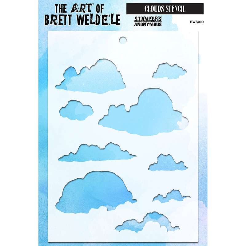 Brett Weldele Stencils 6.5"X4.5" Clouds