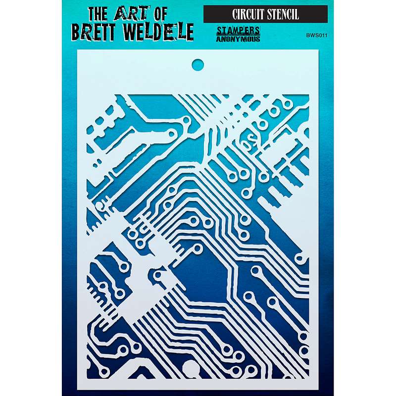 Brett Weldele Stencils 6.5"X4.5" Circuit
