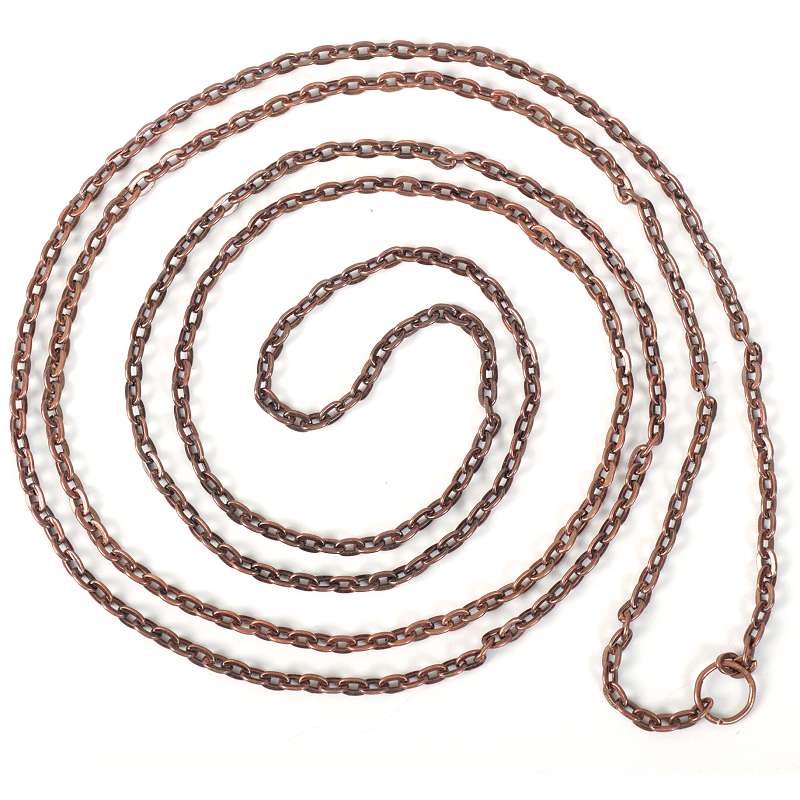 Steampunk Metal Chain 39" 1/Pkg Antique Copper Tiny Oval #20