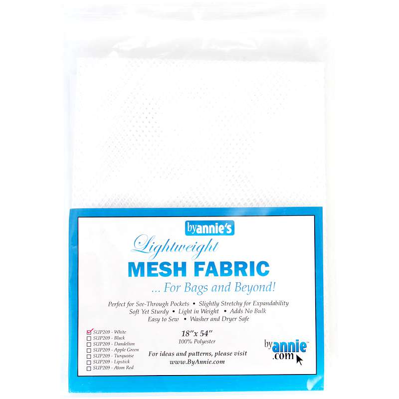 ByAnnie's Lightweight Mesh Fabric 18"X54" 100% Polyester-White