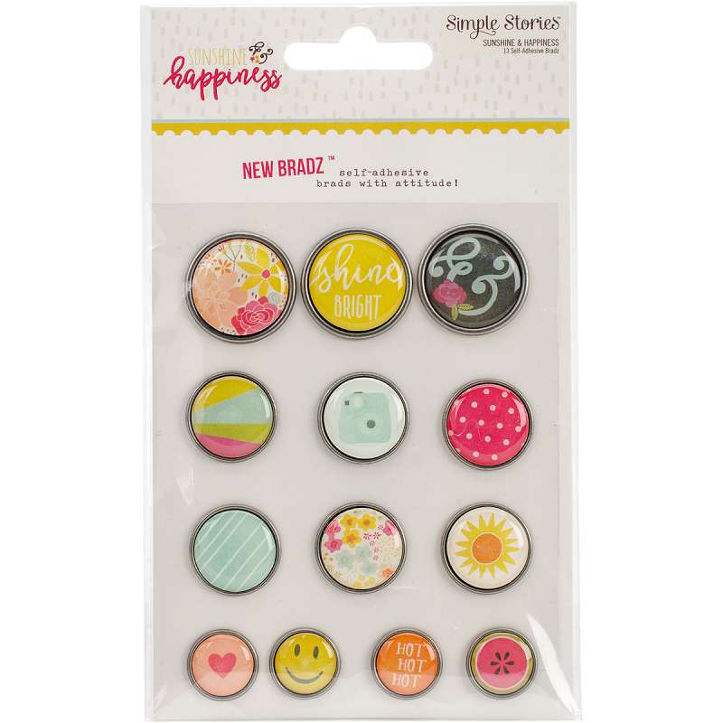 Sunshine & Happiness Self-Adhesive Bradz 13/Pkg 