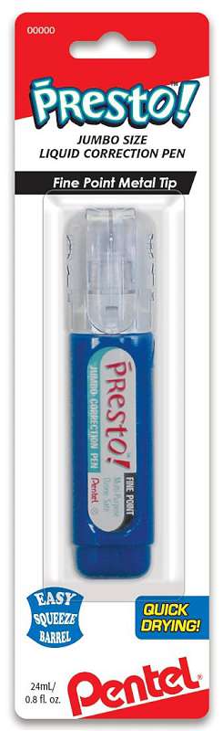 Presto! Correction Pen 1/Pkg 12ml Fine Point