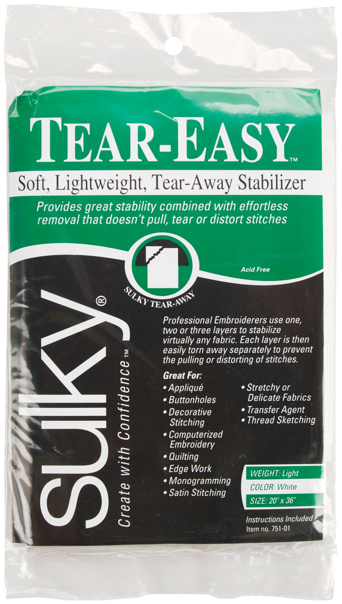 Tear-Easy Stabilizer 20"X36"