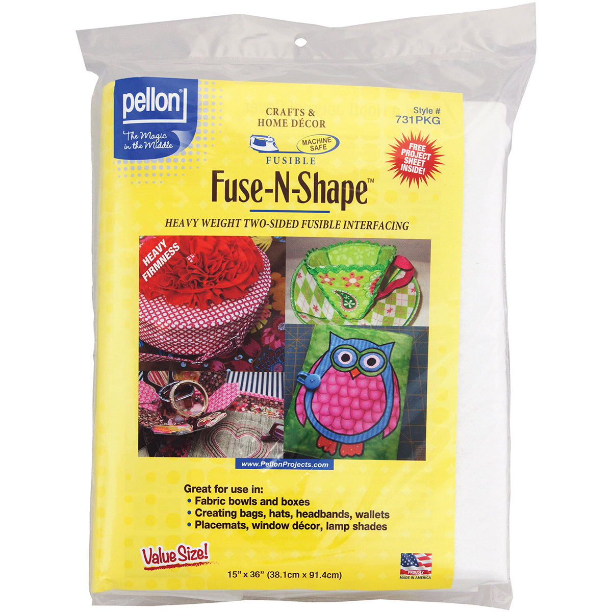 Fuse-N-Shape Heavyweight Fusible Interfacing White 15"X36"