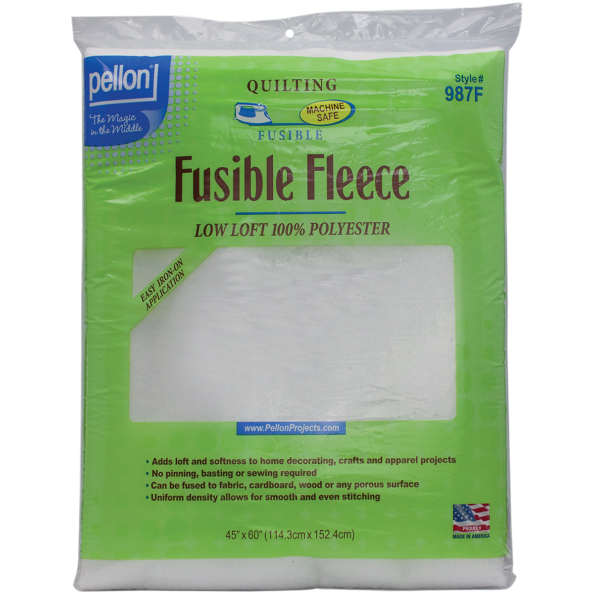 Fusible Fleece White 45"X60"