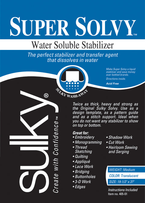 Super Solvy Water-Soluble Stabilizer 19.5"X36"