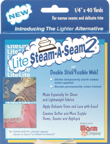 Lite Steam-A-Seam 2 Double Stick Fusible Web .25"X40yd