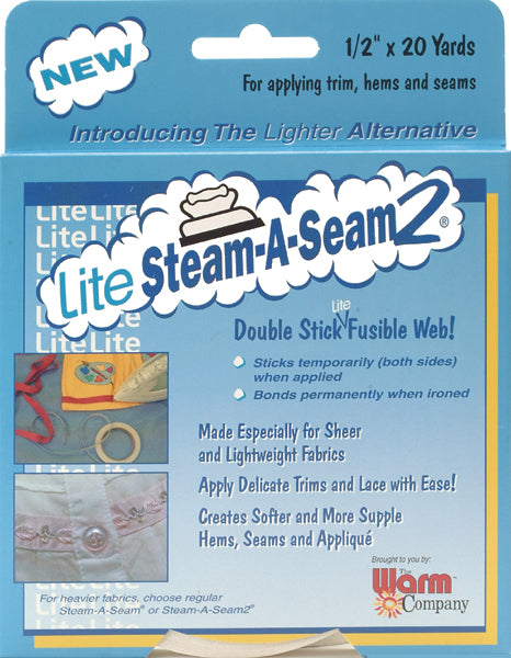 Lite Steam-A-Seam 2 Double Stick Fusible Web .5"X20yd